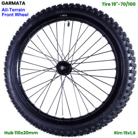 Enduroebike Front Wheel 19inch+Tire/ Black/ 36holes/ 10g Spokes/ 110x20mm Front Hub