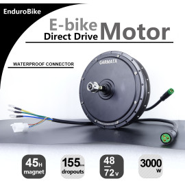 Motor 48V-72V 3000W V3/ Waterproof Connector/ 155mm Dropouts/ Direct Drive/ Temp Sensor
