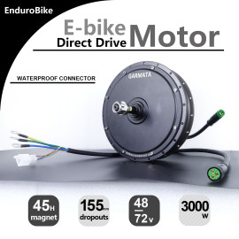 Motor 48V-72V 3000W V3/ Waterproof Connector/ 155mm Dropouts/ Direct Drive/ Temp Sensor