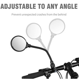 Wide angle rear view mirror for electric bike