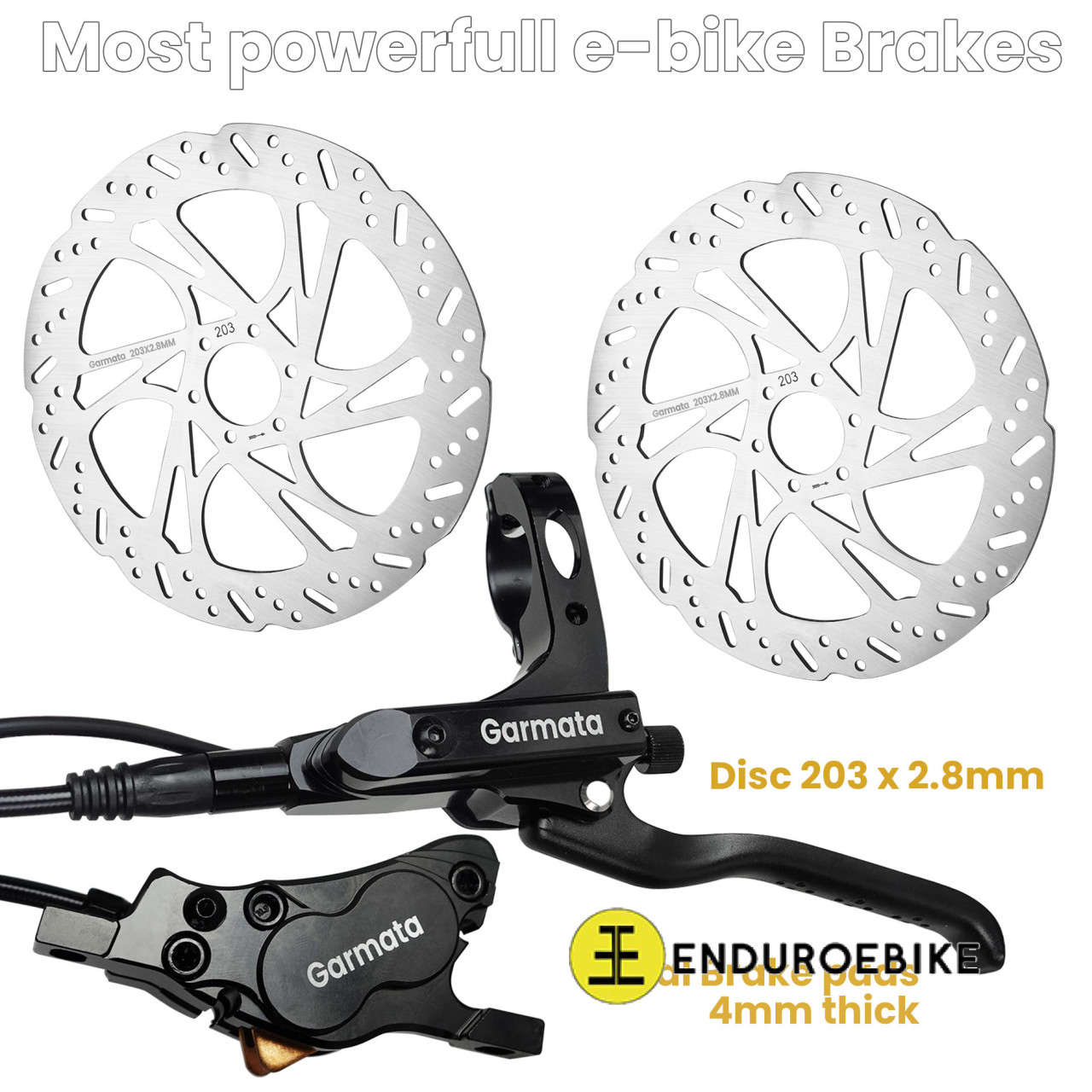 UB1 4piston Oil Brakes/203x2.8mm discs