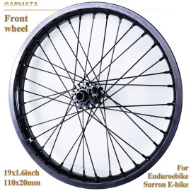 GARMATA Front Wheel 19x1.6 Inch 10g Spokes 110x20mm Flower Hub