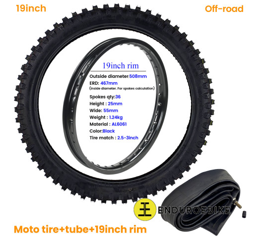 19inch Road/Off-Road  Moto tire+Rim