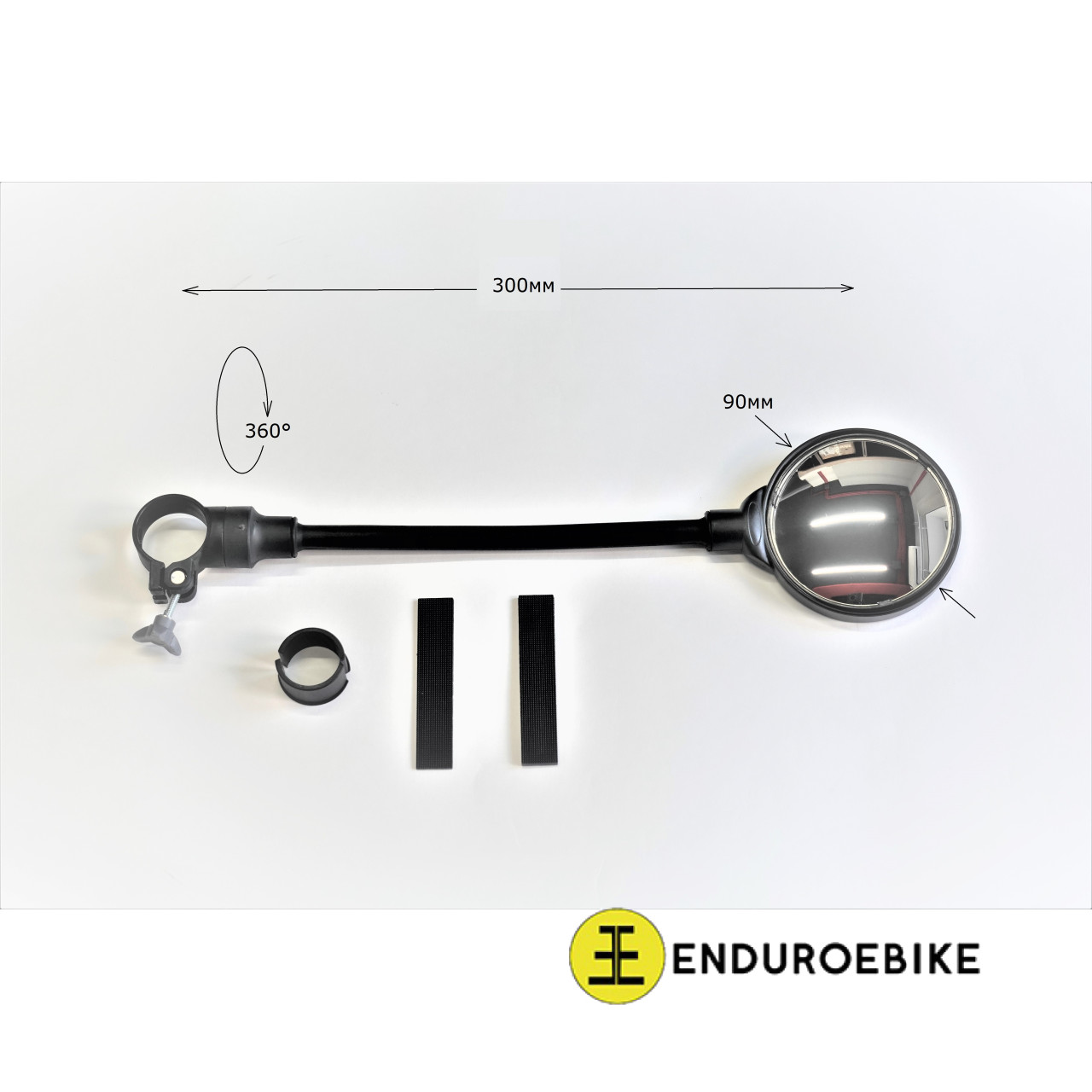 Wide angle rear view mirror for electric bike