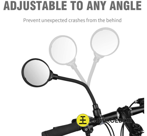 Wide angle rear view mirror for electric bike