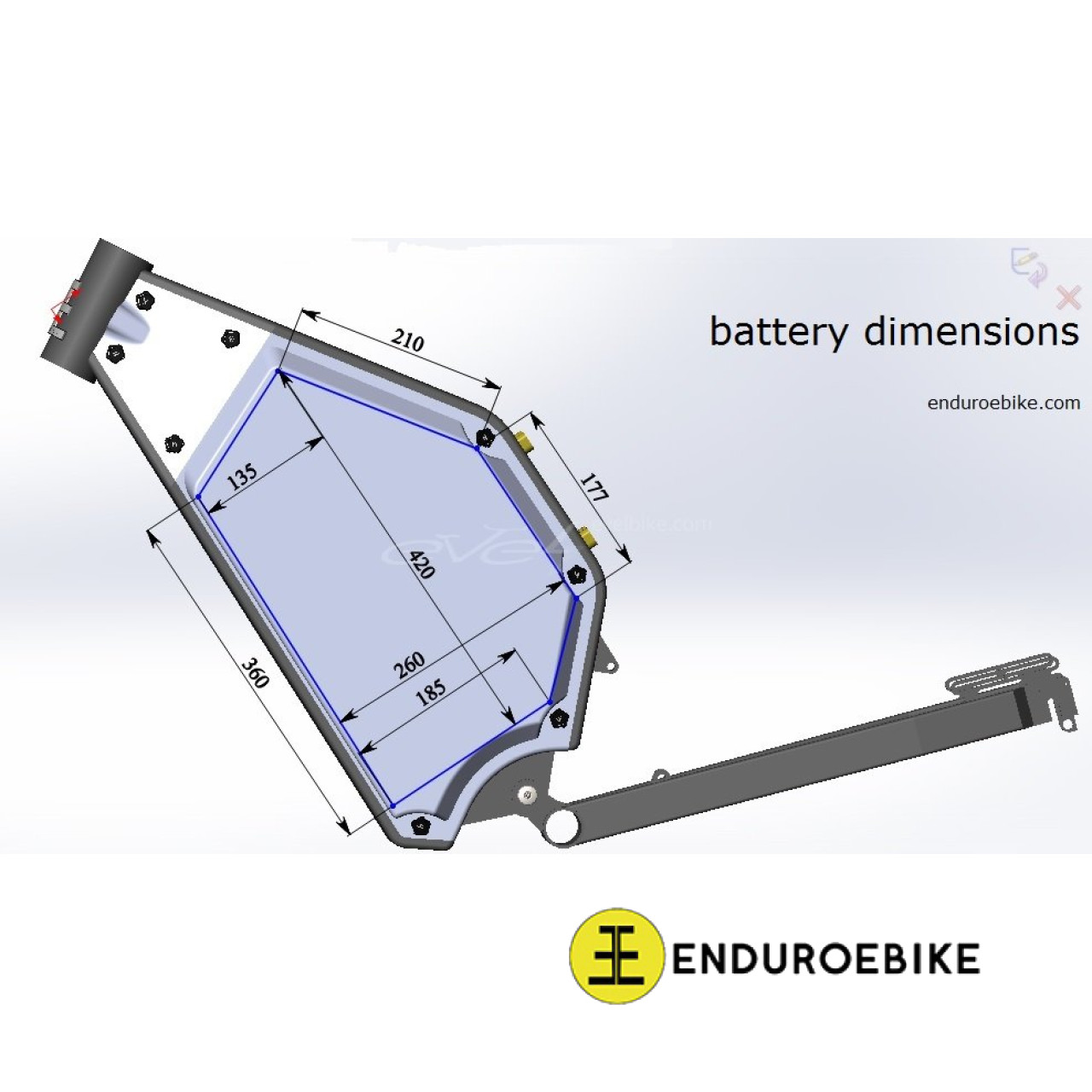 Frameset Electric Enduro Black